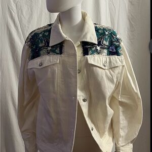 Embellished Cream Jacket